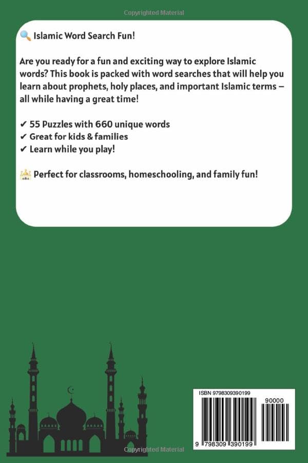 Islam Word Search Puzzle Book: Word Searches with Easy to Read Print about Islam, Islamic terminology, Ramadan and More. 6x9 inches, 110 Pages. 50+ ... Gift for Vacations, Holidays and Free Times