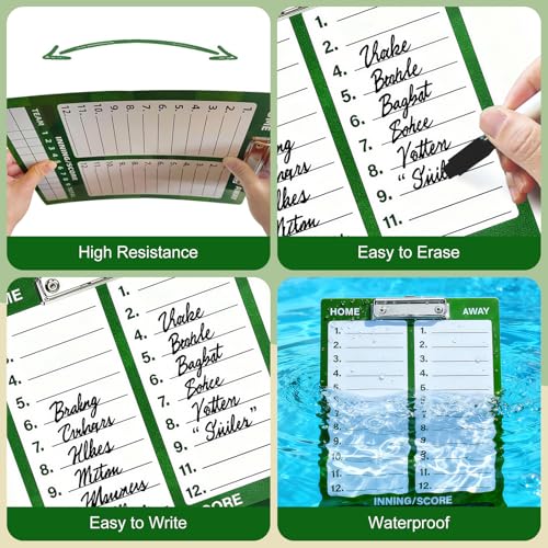 Baseball Lineup Board, Double-Sided Magnetic Coaching Clipboard | Includes dry erase marker for quick adjustments, player organization, and strategy planning during games and practices - style: BaseballBoard-Small