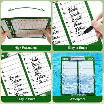 Baseball Lineup Board, Double-Sided Magnetic Coaching Clipboard | Includes dry erase marker for quick adjustments, player organization, and strategy planning during games and practices - style: BaseballBoard-Small