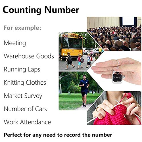 Amble Tally Clicker Counter, Metal Case Mechanical Clicker Digital Handheld Tally Counter with Nylon Lanyard - color: 1-pack