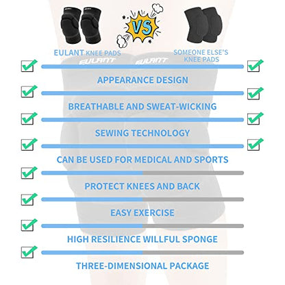 Knee Pads for Adult/Youth,Thicken Anti-Collision Sports Protection Knee Pad | Non-Slip Sports Protection Knee Pad,Elastic & Breathable Knee Brace Ideal for Dancing Football Running Basketball Cycling - size: Adult Medium