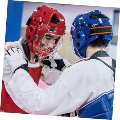 Hemoton 2pcs Taekwondo Face Protector Gear Detachable for Sparring Lightweight Martial Arts Headgear for Karate Training