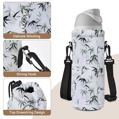 Neoprene Water Bottle Carrier Bag with Adjustable Shoulder Strap,Insulated Water Bottle Cover for Stainless Steel/Glass/Plastic Bottles - color: BC-56, size: 750ml