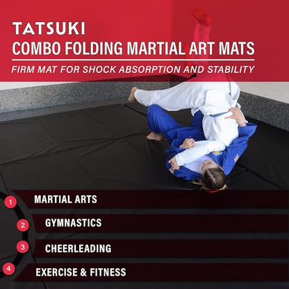 COCO MATS 'N MORE High Density Foam Karate Mat V4 – Non-Slip Cushioned Gym Mat with Cross-Linked Polyethylene Foam Core, Durable Exercise Mat & Padded Floor Mat for Martial Arts - size: 4' x 8'