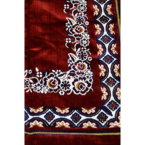 Prayer Rug Carpet Islamic Muslim Salah Meditation Mat Turkish Plush Portable