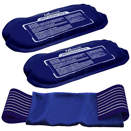 Reusable Hot and Cold Ice Packs for Injuries (3-Piece Set), Joint Pain | Gel Ice Packs - Muscle Soreness and Body Inflammation Support - Adjustable & Flexible for Knees, Back, Shoulders, Arms & Legs