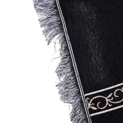 Tnfeeon Authentic Muslim Prayer Rug Soft Cotton with Tassels Portable Foldable Mat for Meditation Home Travel Islamic Prayer Carpet with Storage Bag for Men Women