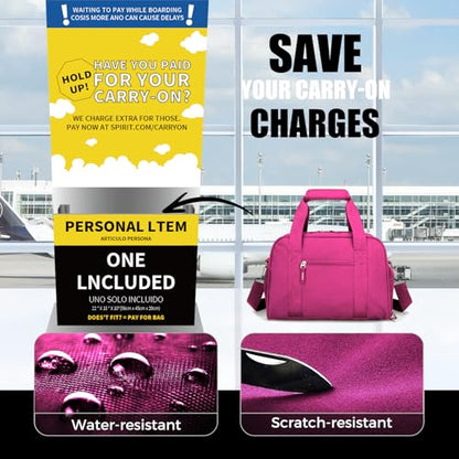 SeaRock 14 inch Small Gym Bag for Men & Women, Mini Duffle Bag with Shoe Compartment, Carry On Duffel Bag for Travel Sports, Rose Pink - color: Rose Pink