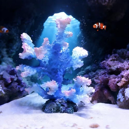 Generic Artificial Coral Reef Aquarium Ornament, Polyresin & Plastic Fish Tank Decoration for Marine Landscape, Beach Coastal Coral Statue Sculpture for Home Bathroom Desktop Shelf, Marine Themed Gift