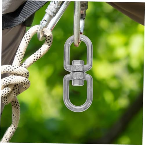 Yardwe Stainless Steel Hammock Chair Kit Heavy Duty Swivel Hooks Springs for Swing Ceiling Mount Hardware Set