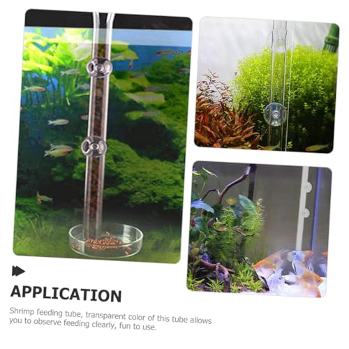TOYANDONA Acrylic Fish Feeding Tube 2cm Diameter 50cm Length Aquarium Shrimp Feeder Tray Fish Tank Accessories Feeding Supplies