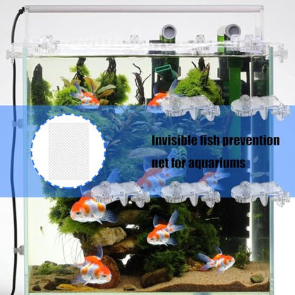 Invisible Anti Jump Netting for Fish Tanks Includes 5 Mounts Clear Netting Covers Clear Fish Tanks Covers with Holders