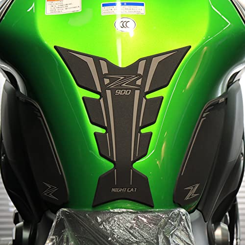 NIGHT CAT Motorcycle Gas Tank Protectors pad,Fuel Tank Protection Sticker,Compatible with Z900,Fuel Tank Side Traction mat,Anti-Slip(Z900 Black) - color: Z900 Black