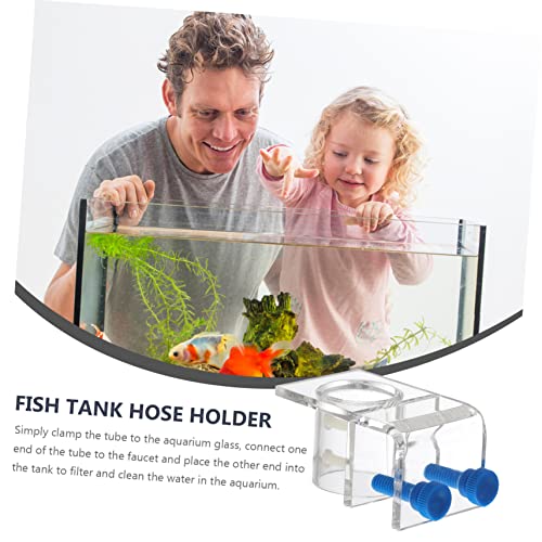 ORFOFE Aquarium Hose Tube Clamp Acrylic Fish Tank Holder Firm Fixing Clip for Secure Water Tubing Easy Installation for Cleaner Aquatic Environments and Better Fish Care