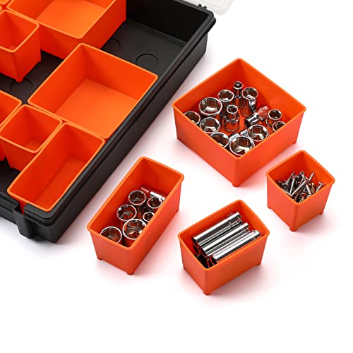 Multi-Purpose Toolbox, Professional Organizer with 24 Bin Compartments, Box Organizer for Hardware, Screws, Bolts, Nuts, Nails, Tools, Arts - size: 1 PCS Multi-Purpose Toolbox