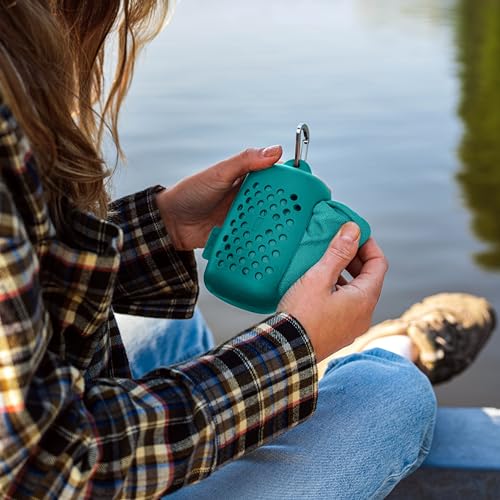 Quick Dry Towel - Super Absorbent Fast Drying Travel Towel - Microfiber Rapid Dry - Camping, Gym, Swimming & Sports - Lake-Green - color: Lake-green