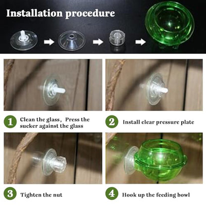 Reptile Bowl with Suction Cup,Chameleon Feeding Bowl,Gecko Food and Water Feeding Dish Pet Feeder Supplies Accessories for Lizards,Snakes,Bearded and Dragons(4 Pcs) - size: 【4 PCS】