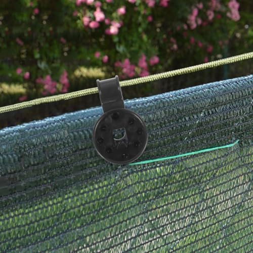 Beavorty 150pcs round Sunshade Clips Heavy Duty Non-slip Mesh Buckles for Garden Netting and Shade Cloth Fixing, Removable Reusable Tarp Clamps for Backyard and Greenhouse Use