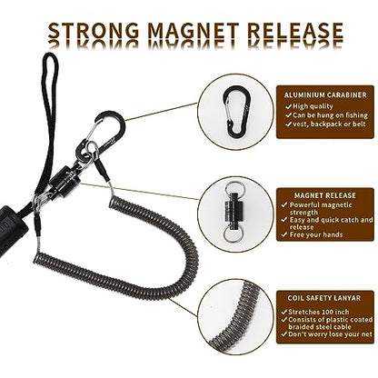 GOODCAT Fly Fishing Net, Bass Trout Landing Net, Folding Fishing Nets Fresh Water, Safe Fish Catching or Releasing, Fly Fishing net Magnetic Release - color: A:Square-Extend Length:24.6"