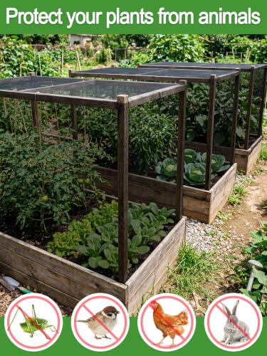 10x50ft Strong PP Nanocomposite Mosquito Net Garden Netting, Black | Clear View, Ultra-fine Mesh, Tear-resistant, Bird Insect Pest Barrier Screen, Patio/Balcony/Porch/Raised Beds/Tree Protection - color: Black, size: 10x50 FT