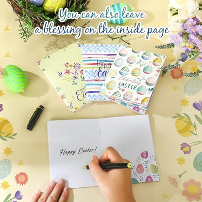 AmazingSpark 4 Set Mini Easter Gift Card Book Bunny Money Holder Envelope Booklet for Cash Easter Surprise Money Card Sleeve Book Eggs Rabbit Party Gift for DIY Basket Stuffer Spring Holiday Decor - style: Easter