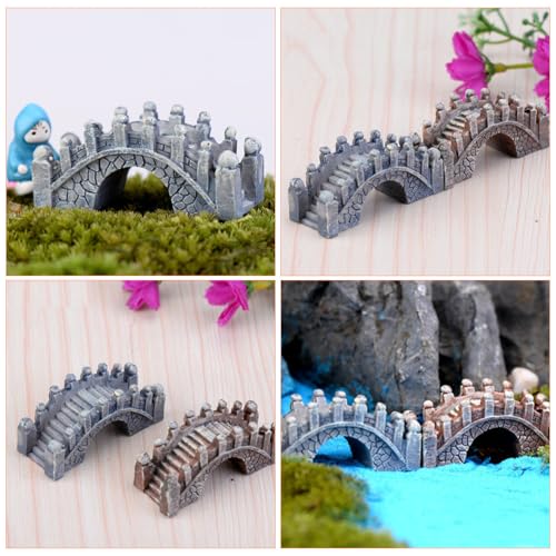 STOBOK 20 Pcs Miniature Fairy Garden Arch Bridge Figurines Figurines Micro Landscape Garden Bridge Terrarium Kit Micro Landscape Ornaments for DIY Kit