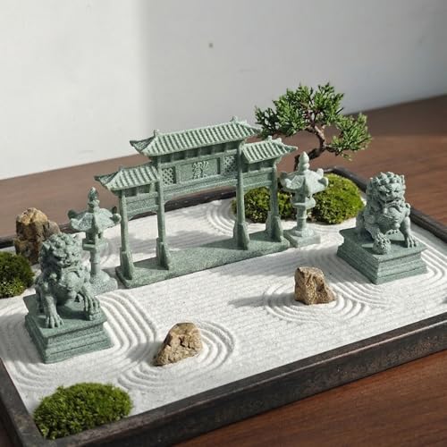 5pcs mini Oriental Chinese Decor Environmentally Friendly Natural Stone Non-Toxic and Harmless for Zen Garden Accessories，Fish Tank，Bonsai Accessories，Aquarium Ornament