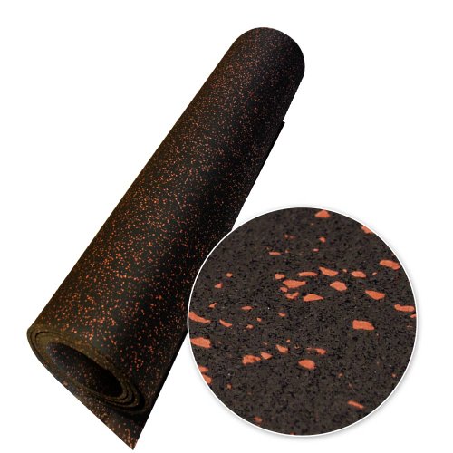 Rubber-Cal Elephant Bark Flooring 3/8-inch T x 4-feet - color: Red Dot, size: 48"L x 48"W x 0.4"Th