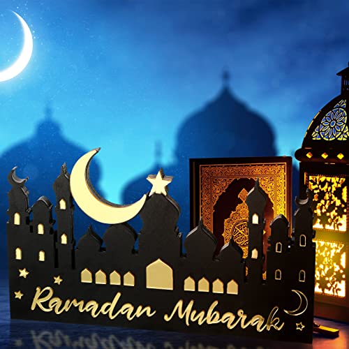 Kathfly Ramadan Mubarak Islamic Table Centerpiece Home Decor Eid Ramadan Mubarak Decor Islamic Home Art Muslim Gift