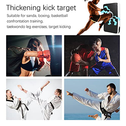 Arc Kick Foot Target Sports Training Pad for Sanda Boxing Basketball Taekwondo Leg Exercise Black White 50x30x10cm