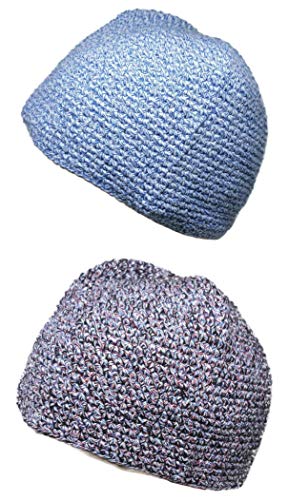 Set 2 Muslim Skull Cap Beanie AMN-192 Islam Handmade Crochet Takke Kufi Hat Taqiyah Headwear
