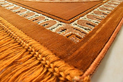 Velvet Turkish Prayer Rug - Ramadan Eid Sajadah, Namaz Mat, Design #3