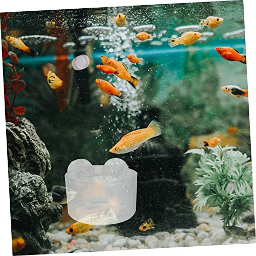BESPORTBLE 4pcs Acrylic Feeding Cups for Aquariums Transparent Shrimp Feeder Dishes with Suction Cup Design Easy to Install Promotes Healthy Eating for Fish and Shrimp