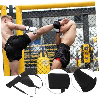 Breathable Groin Protector with Protective Cup for Men Comfortable Crotch Guard for Martial Arts Boxing Soccer Hockey Training Gear