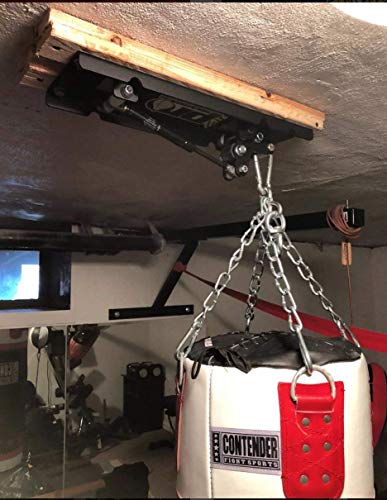 PRO Mountings – Gas Spring Anti Noise and Vibration Ceiling Mount for 110 lb Punching Bags (CM-110) | Fast DIY Easy Installation on Joists, Drywall, Concrete and Unistrut | Quiet Gas Springs