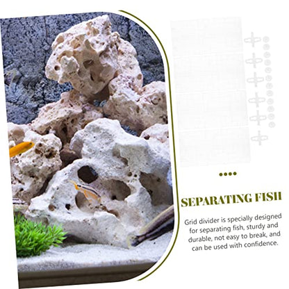 4pcs Aquarium Divider Grid for Fish Tank Isolation Board Cups Cuttable Mesh for Breeding and Separation of Fish Aquariums