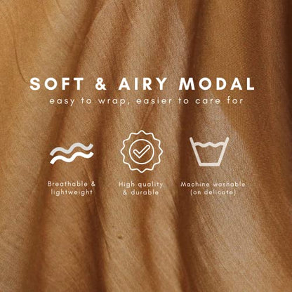 Modal Hijab for Women | Headscarf - color: Butterscotch Modal - Plain Hijab