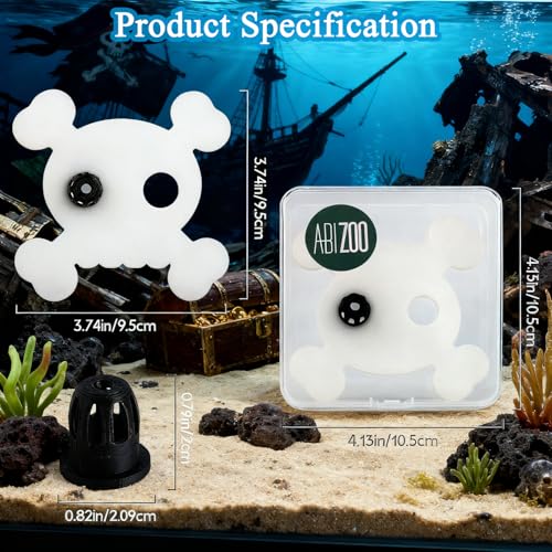Abizoo Floating Feeding Ring, Pirate Ship Aquarium Decoration | Sunken Shipwreck Hideout, Mess-Free Feeding Zone; Fits Betta, Goldfish, Shrimp, Neon Tetra, Dwarf Frog - color: White