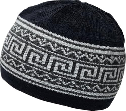 Set 2 PCS Muslim Beanies Kufi Hat for Men AMN-225B Skull Cap Islam Taqiyah Takke Eid Ramadan Gift - color: Color G