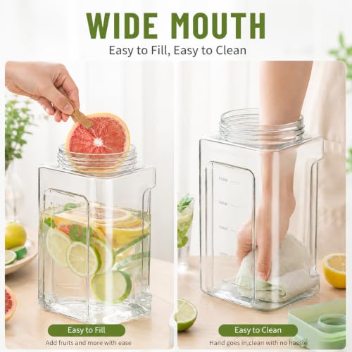 0.9 Gallon Drink Dispenser with Spigot,100% Leakproof,Sealed and Filter screen,Milk,Lemonade Dispenser,Juice Containers With Lids For Fridge and Dairly Use,Beverage Liquid Drink Container for Party