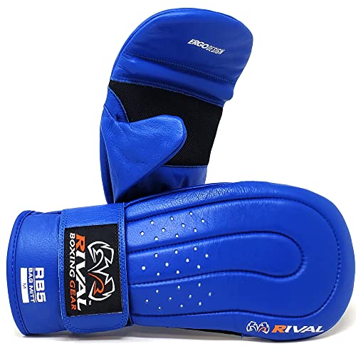 RIVAL Boxing RB5 Bag Mitt Gloves, Bare-Fist Punching Feel, Zero Resistance Training for Triggering Fast Twitch Muscles - color: Blue, size: X-Large