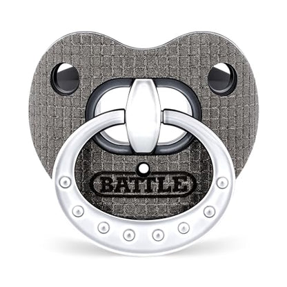 Battle Sports Binky Oxygen Football Mouthguard - Detachable Strap, Maximum Breathability, Works with Braces & No Boiling Required - color: Black Diamond