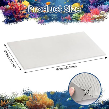 12 x 30 Inch Fish Tank Pad, 6mm Aquarium Leveling Mat, Gray | Water-Resistant Surface, Easy to Cut, Helps Cushion the Tank Base, Suitable for Aquariums and Terrariums - color: Gray, size: 12 x 30in