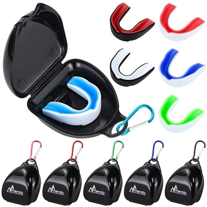 MENOLY 6 Pack Kids Mouth Guard, Toddler Sport Mouth Guard Kids with 6 Portable Cases for Football Basketball Boxing MMA Wrestling Hockey - size: Kids (Under 8 Year Old)