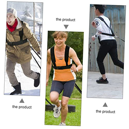 Toyvian 2pcs Resistance Sled Harness Shoulder Straps Weight Bearing Fitness Belt for Strength Training Running Speed Enhancement Suitable for Professional Sports and Outdoor Workouts