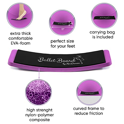 Ballet Turning Spin Board for Dance and Figure Skating. Portable Training Equipment for Dance. Make Your Turns, Pirouette and Balance Better. - color: Pink with carry bag
