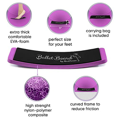 Ballet Turning Spin Board for Dance and Figure Skating. Portable Training Equipment for Dance. Make Your Turns, Pirouette and Balance Better. - color: Pink with carry bag