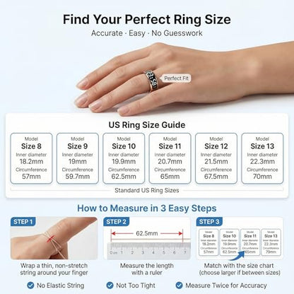 Smart Ring with Display for Men Women, Fitness Tracker Ring with Sleep Tracking, Heart Rate & Blood Oxygen Monitor, Activity Tracker Smart Ring with Step Counter (10#) - size: 10#