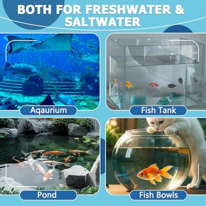 Aquarium Test Strips for Fish Tank: 9 in 1 Aquarium Water Test Kit for Freshwater - 150ct Fish Test Strips Testing Ammonia pH Nitrate Chlorine Nitrite Hardness Alkalinity Copper - size: 9 in 1 - 150 Count