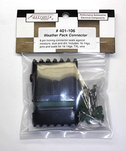 Fastronix Weather Pack Connector Kit (6-Pin) - size: 6-Pin